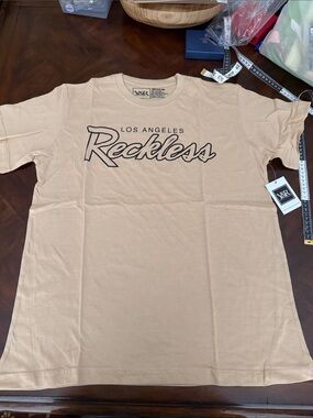 Young & Reckless Los Angeles 'Reckless' Script Tee - Tan